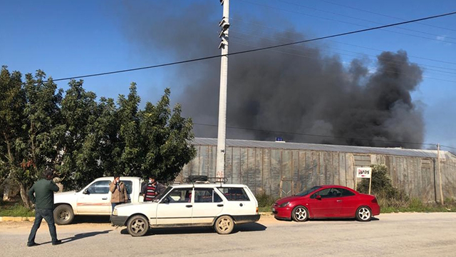 Mersin'de muz sarartma tesisinde yangın